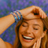 Blue Hibiscus | Firework Glass Garden Bracelet